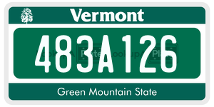 483A126  license plate in VT