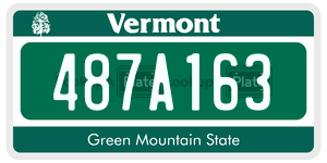 487A163  license plate in VT