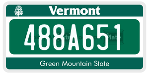 488A651  license plate in VT
