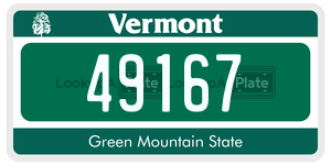 49167 license plate in Vermont