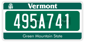495A741 license plate in Vermont