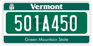 501A450 license plate in Vermont