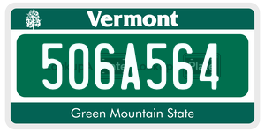 506A564 license plate in Vermont