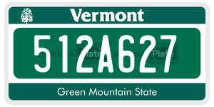 512A627 license plate in Vermont