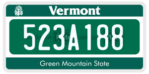 523A188  license plate in VT