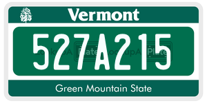 527A215  license plate in VT