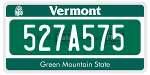 527A575  license plate in VT
