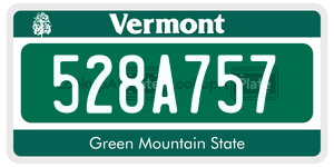 528A757  license plate in VT