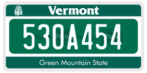 530A454  license plate in VT