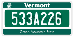 533A226  license plate in VT
