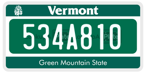 534A810  license plate in VT