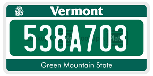 538A703  license plate in VT