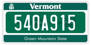 540A915  license plate in VT