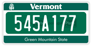 545A177  license plate in VT