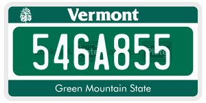 546A855  license plate in VT
