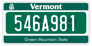 546A981  license plate in VT