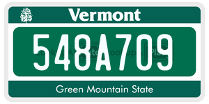 548A709  license plate in VT