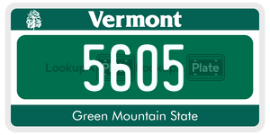 5605 license plate in Vermont