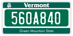 560A840  license plate in VT