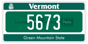 5673 license plate in Vermont