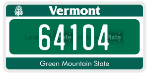 64104 license plate in Vermont