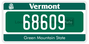 68609  license plate in VT