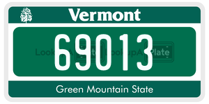 69013  license plate in VT