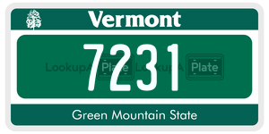 7231 license plate in Vermont