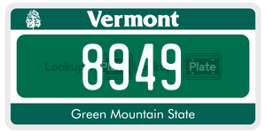 8949  license plate in VT