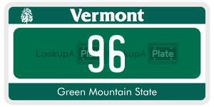 96  license plate in VT