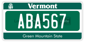 ABA567  license plate in VT