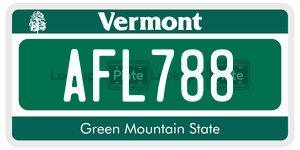 AFL788  license plate in VT