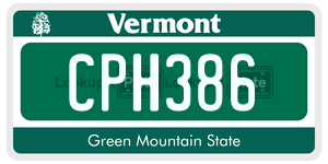 CPH386  license plate in VT