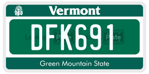 DFK691  license plate in VT