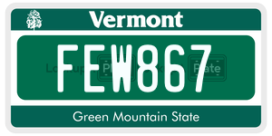 FEW867 license plate in Vermont