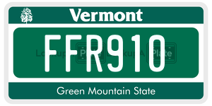 FFR910 license plate in Vermont