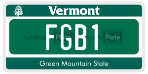 FGB1  license plate in VT
