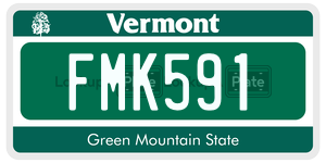 FMK591  license plate in VT