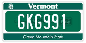 GKG991 license plate in Vermont