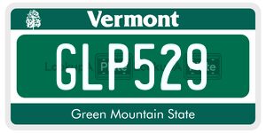 GLP529  license plate in VT