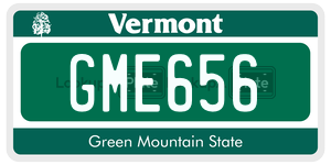 GME656  license plate in VT