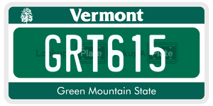 GRT615  license plate in VT