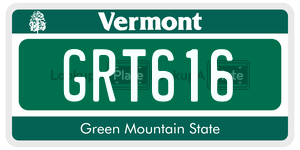 GRT616  license plate in VT