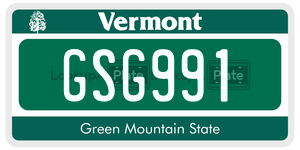 GSG991  license plate in VT