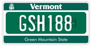 GSH188 license plate in Vermont