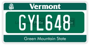 GYL648  license plate in VT