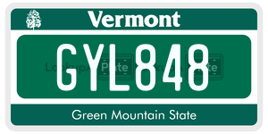 GYL848  license plate in VT