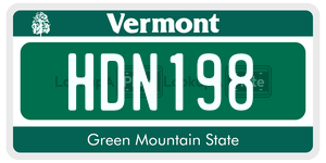 HDN198 license plate in Vermont