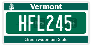 HFL245 license plate in Vermont