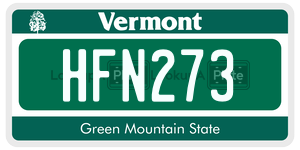 HFN273 license plate in Vermont